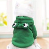 Creative Frog Hoodie for Pets - Cozy Polyester Pullover for Medium & Small Dogs and Cats - Hand Washable, Four Season Comfort - Non-Woven Fabric Pet Costume Sweater