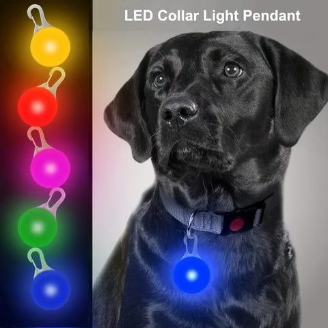 Bright LED Collar Light Pendant with Carabiner Clip-Setting Insulating Sheet for Nighttime Safety of Dogs and Cats - Flashing Pet Tag Supplies